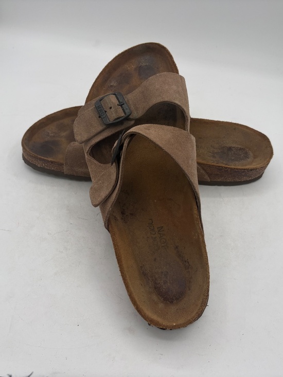 Naot Santa Barbara Suede Slide Sandals Taupe Tan Buckle Cork EU 46 US 13-13.5 main image 9